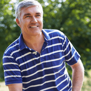 middle age man smiling